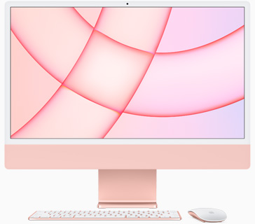 アップル(Apple)　MGPN3J/A　24インチiMac　Retina　4.5Kディスプレイモデル　8コアCPU8コアGPU搭載Apple　M1チップ　512GB　ピンク