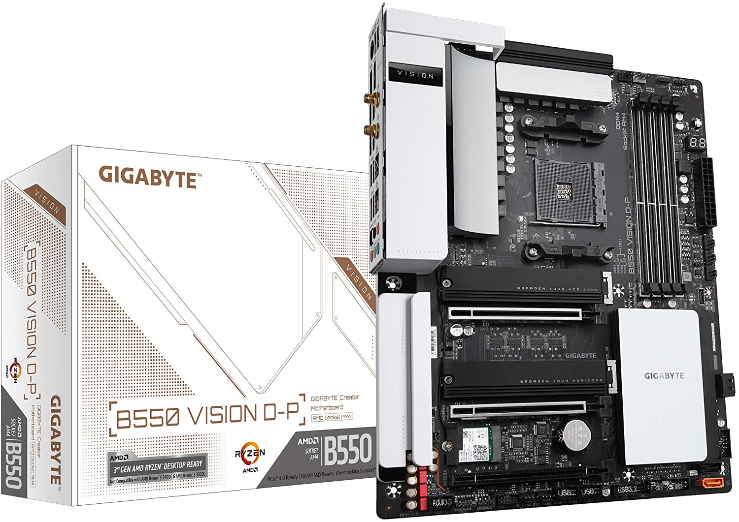 GIGABYTE B550 VISION D-P マザーボード ATX [AMD B550チップセット搭載] MB5126